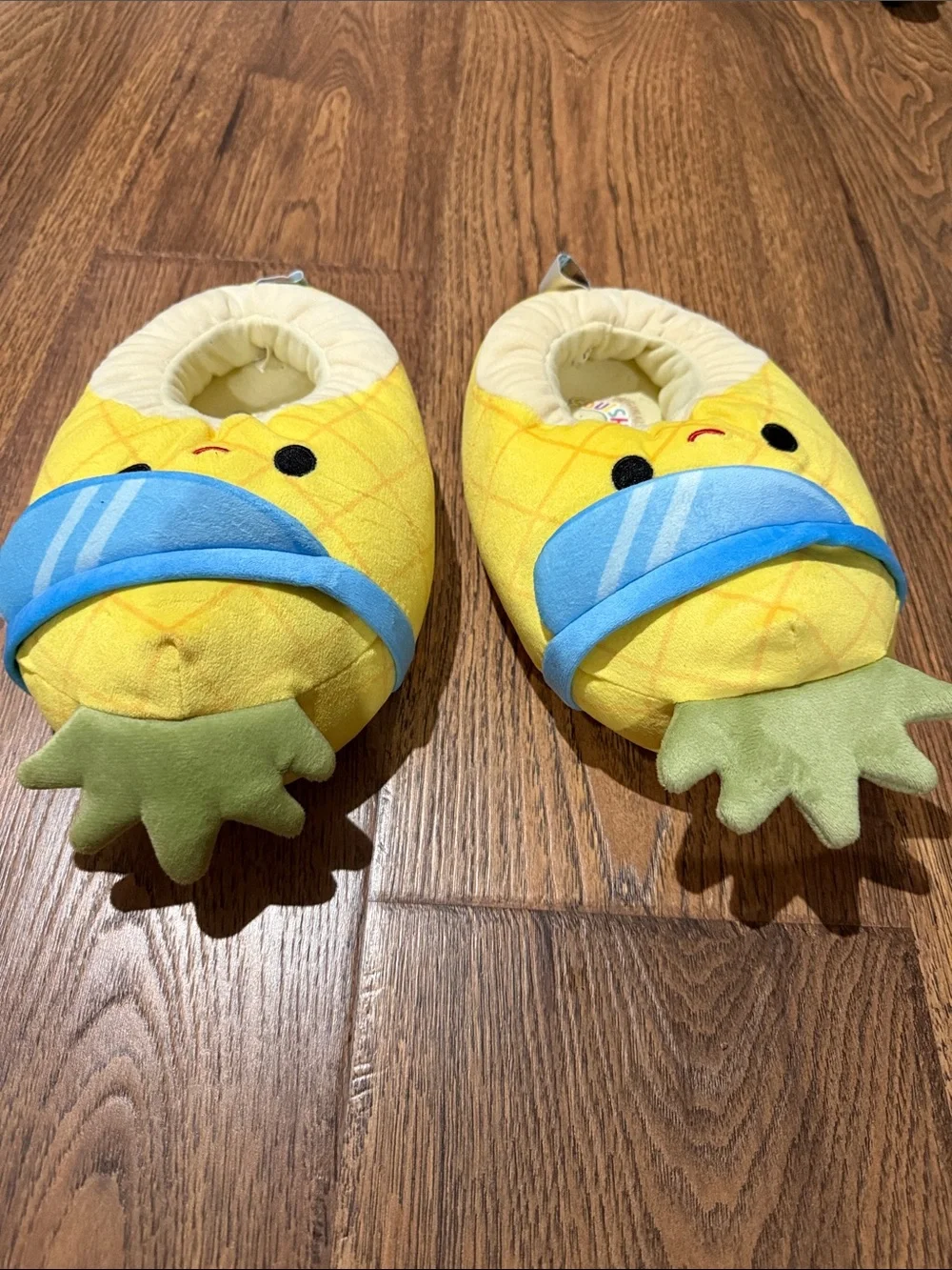 Squishmallows Yellow Pineapple Plush Slip-On Kids Shoes